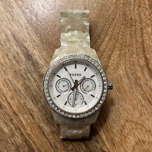 Pearls white Fossil watch